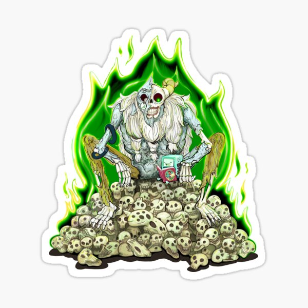 BMO and Jerry / the Lich Sticker