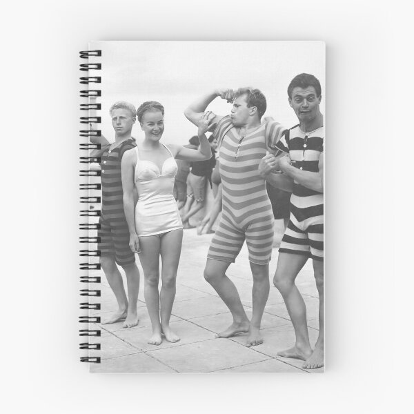 Item preview, Men Flexing Muscles, Funny Vintage Black and White Old Photo designed and sold by vintagevivian.