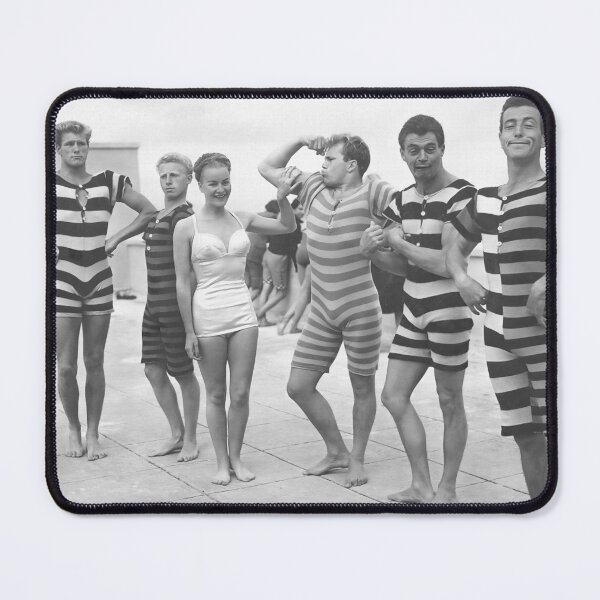 Item preview, Men Flexing Muscles, Funny Vintage Black and White Old Photo designed and sold by vintagevivian.