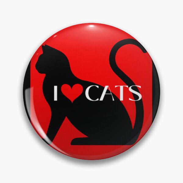 Item preview, I Love Cats Black and Red Print designed and sold by gleefulme.
