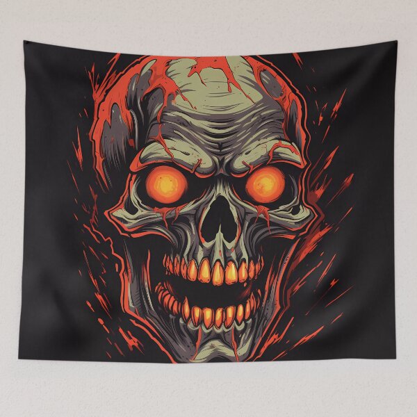 Item preview, “Terrifying Skull Design with a Retro Look” designed and sold by Art-Vortex-fr.