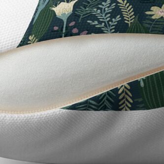 Alternate view of Wonderful Mid-Century Style Evening Lily And Wildflower Pattern Floor Pillow