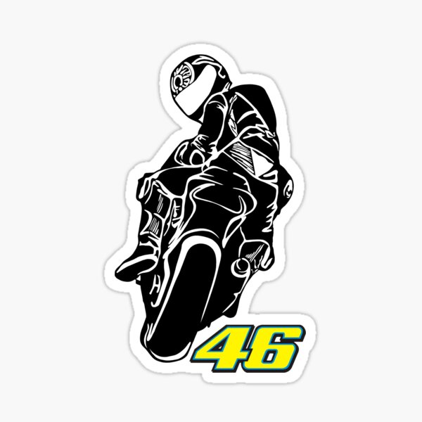 Valentino Rossi (Look Back) Sticker for Sale by TheosTshirts