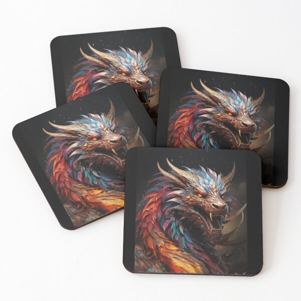 Item preview, Fierce Rainbow Serpent: Majestic Dragon Artwork designed and sold by NevernotmeUK.