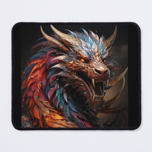 Item preview, Fierce Rainbow Serpent: Majestic Dragon Artwork designed and sold by NevernotmeUK.