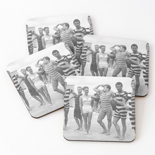 Item preview, Men Flexing Muscles, Funny Black and White Vintage Photo designed and sold by modernretro.