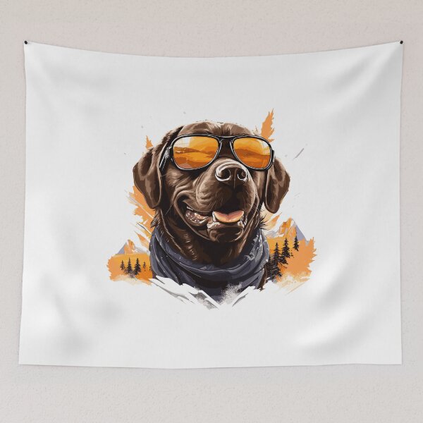 Item preview, Mountain Magic: Chocolate Labrador's Halloween Ski Adventure Tee designed and sold by Moisky Patterns.