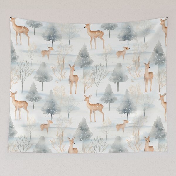 Item preview, Deers in Winter Woods designed and sold by SukiCreatives.