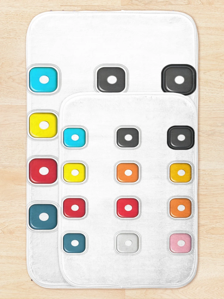 Thumbnail 5 of 6, Bath Mat, Colorful Button Collection designed and sold by alaa-mously.