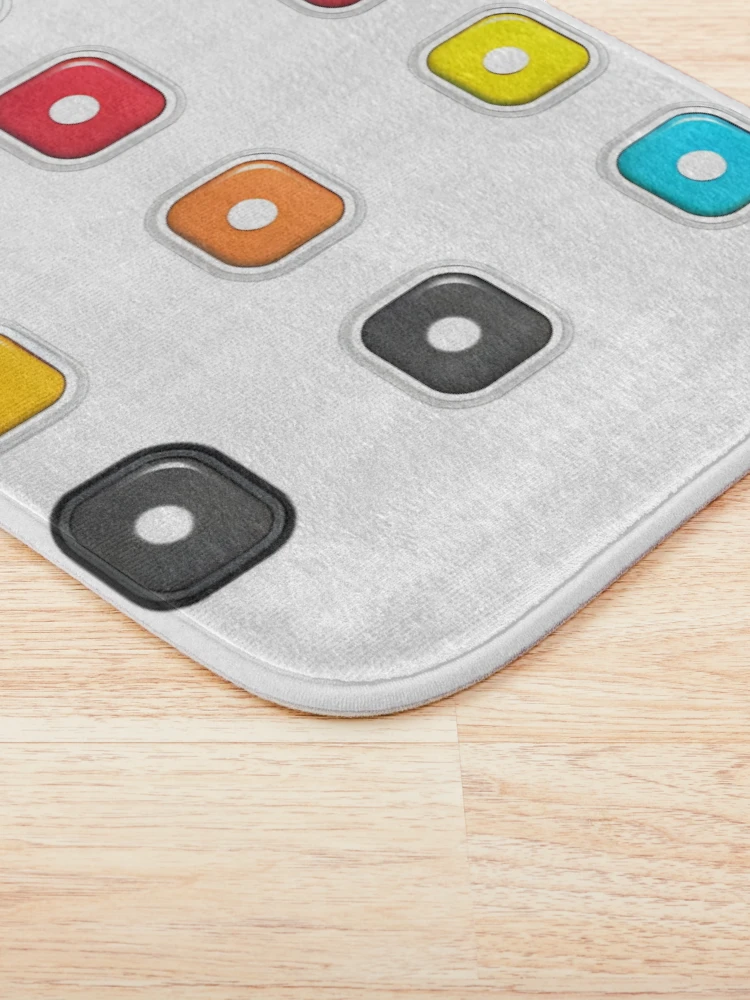 Thumbnail 3 of 6, Bath Mat, Colorful Button Collection designed and sold by alaa-mously.