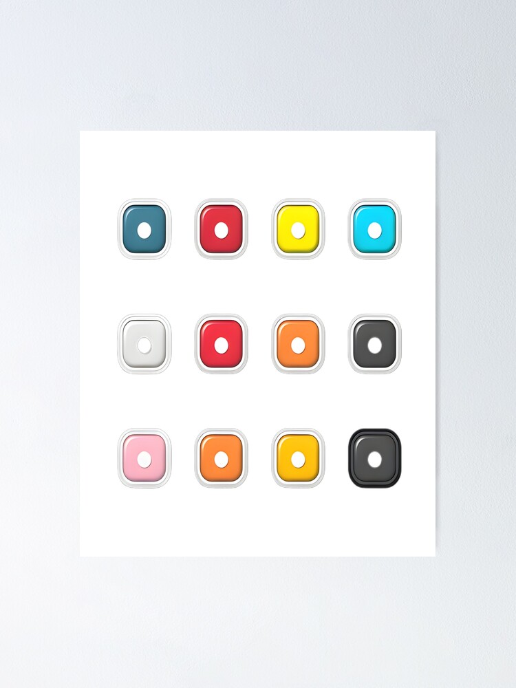 Thumbnail 1 of 3, Poster, Colorful Button Collection designed and sold by alaa-mously.