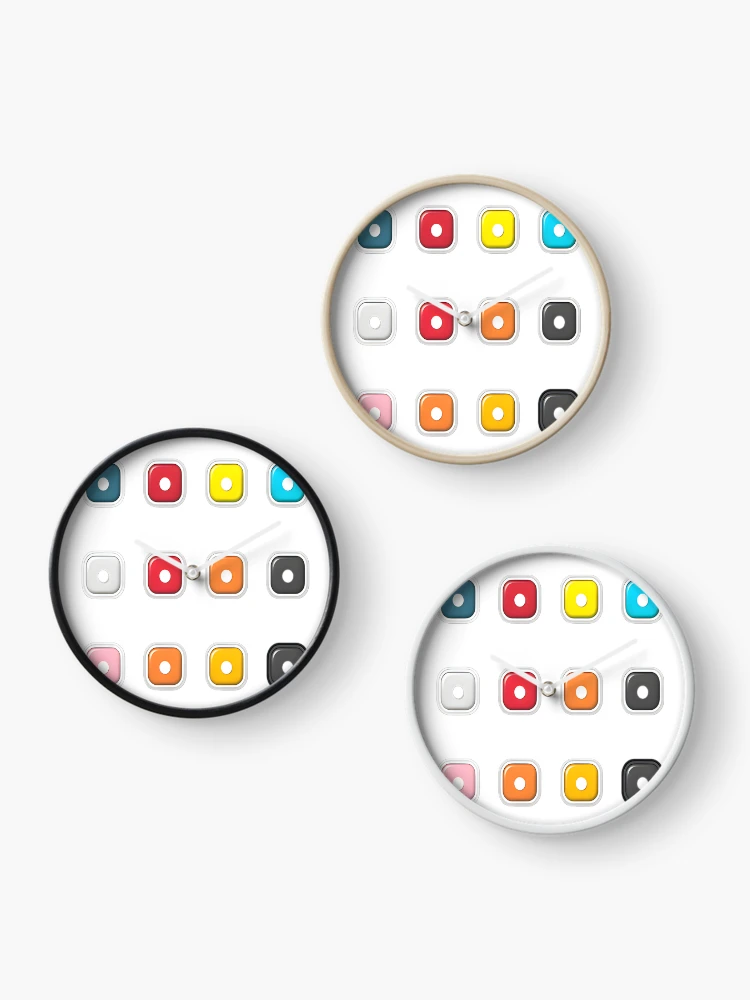 Thumbnail 3 of 4, Clock, Colorful Button Collection designed and sold by alaa-mously.