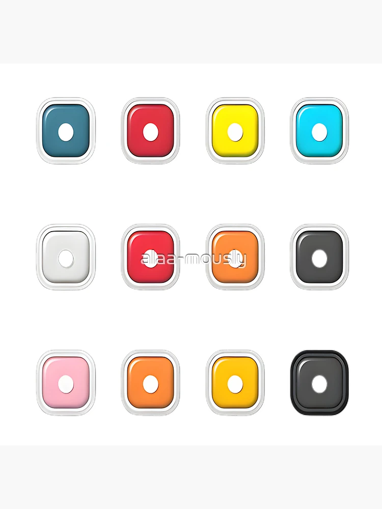 Thumbnail 4 of 4, Clock, Colorful Button Collection designed and sold by alaa-mously.