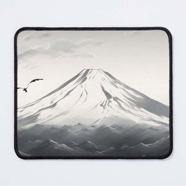 Item preview, Black And White Japanese Mount Fuji - Aesthetic Art designed and sold by RibbitFans101.
