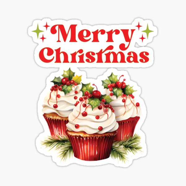 Christmas cupcake stickers, Christmas sweets stickers By ArtFM