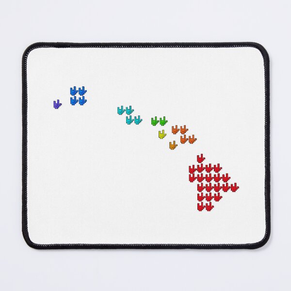 Item preview, ASL Sign Language Pixel Love Hawaii State Map designed and sold by pixelsparkzone.