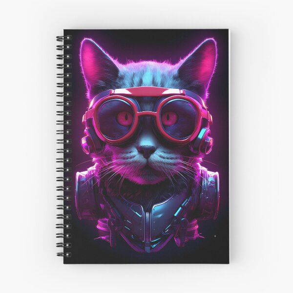 Item preview, Cyberpunk Android Cat - Futuristic Feline designed and sold by artofficially4.