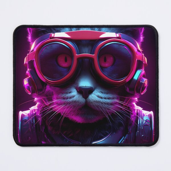 Item preview, Cyberpunk Android Cat - Futuristic Feline designed and sold by artofficially4.