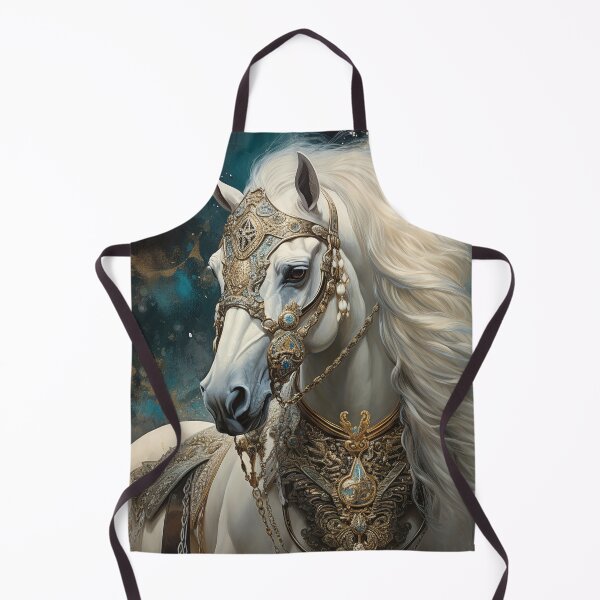 Item preview, White Horse with Golden Tack designed and sold by Elisabeth Lucas.