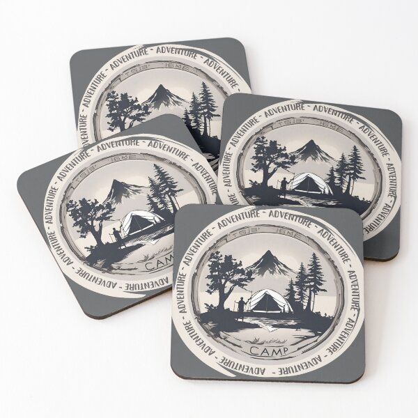 Item preview, T-shirt with camping and adventure print designed and sold by PlkDesign.