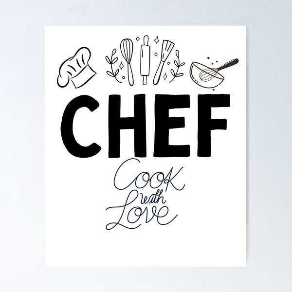 Item preview, Chef cook with love designed and sold by Linda La Guardia.