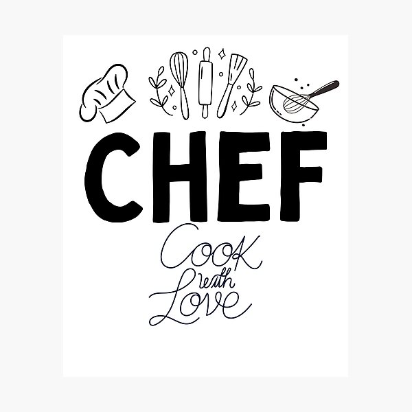 Item preview, Chef cook with love designed and sold by Linda La Guardia.