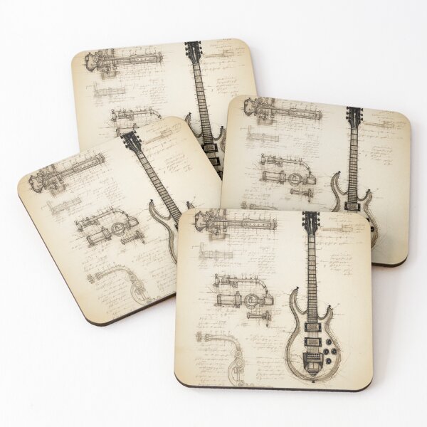 Item preview, Vintage Guitar and Technical Drawings designed and sold by alaa-mously.