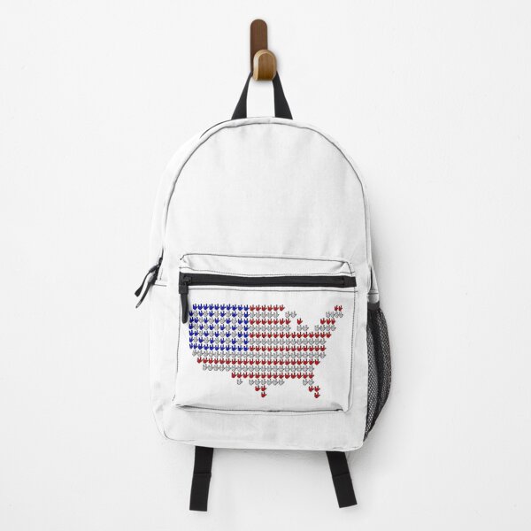 Item preview, ASL Pixel Love USA Flag Map designed and sold by pixelsparkzone.