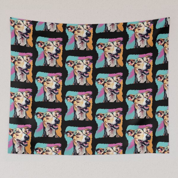 Item preview, Colorful Cartoon Galgo Espanol Greyhound Spanish designed and sold by PiggyBoxer.