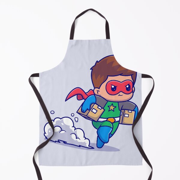Item preview, Superhero Delivery - Cute Superhero with Package Cartoon Vector Illustration designed and sold by hjian8219.