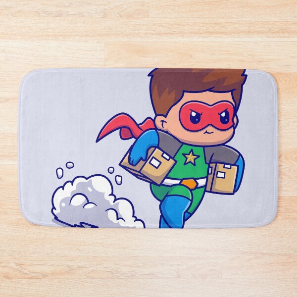 Item preview, Superhero Delivery - Cute Superhero with Package Cartoon Vector Illustration designed and sold by hjian8219.