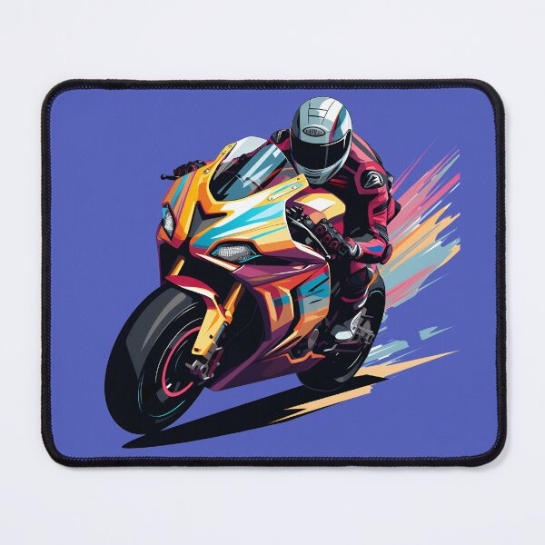 Item preview, Artistic Style Race Motorcycle Sport Motorcycle Racing Motorcycle Bike Painting Drawing Cartoon Style Sports Cars Sticker Art Prints and More designed and sold by Kevin Lou.