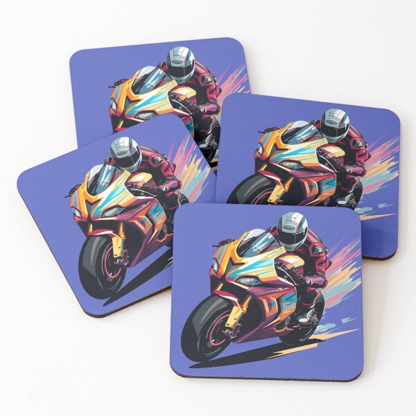 Item preview, Artistic Style Race Motorcycle Sport Motorcycle Racing Motorcycle Bike Painting Drawing Cartoon Style Sports Cars Sticker Art Prints and More designed and sold by Kevin Lou.