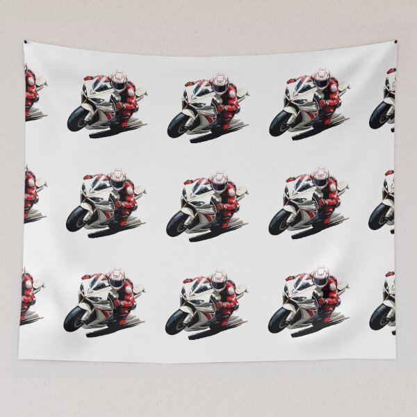 Item preview, Artistic Style Race Motorcycle Sport Motorcycle Racing Motorcycle Bike Painting Drawing Cartoon Style Sports Cars Sticker Art Prints and More designed and sold by Kevin Lou.