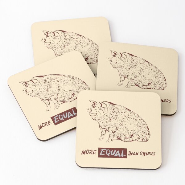 Item preview, More Equal Than Others. Fat Pig Totalitarian Logic Animal Equality designed and sold by Rebel-Design.
