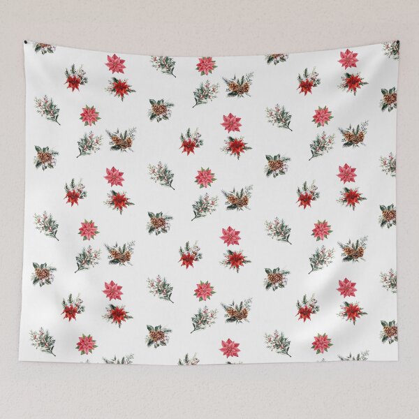 Item preview, Watercolor Christmas Poinsettia, Pinecone Arrangements  designed and sold by silviaol.
