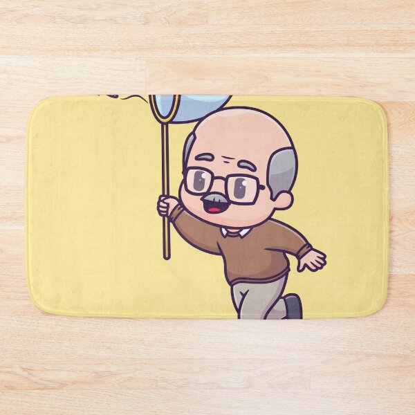 Item preview, Nostalgic Bliss: Grandfather Chasing Dragonflies - Cartoon Vector Illustration designed and sold by hjian8219.