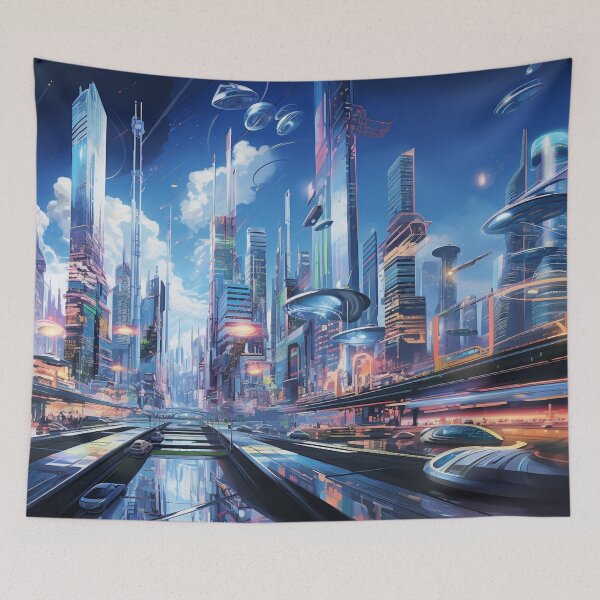 Item preview, Abstract Futuristic Metropolis designed and sold by MSMMart.
