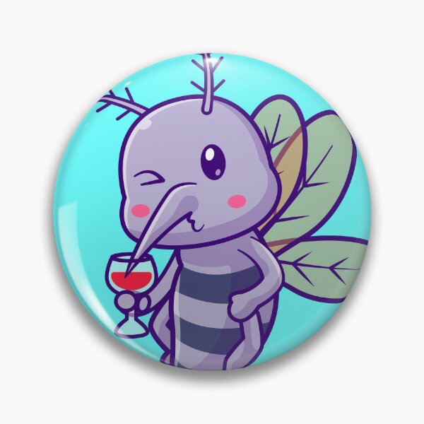 Item preview, Adorable Mosquito Drinking Blood - Cartoon Vector Illustration designed and sold by hjian8219.