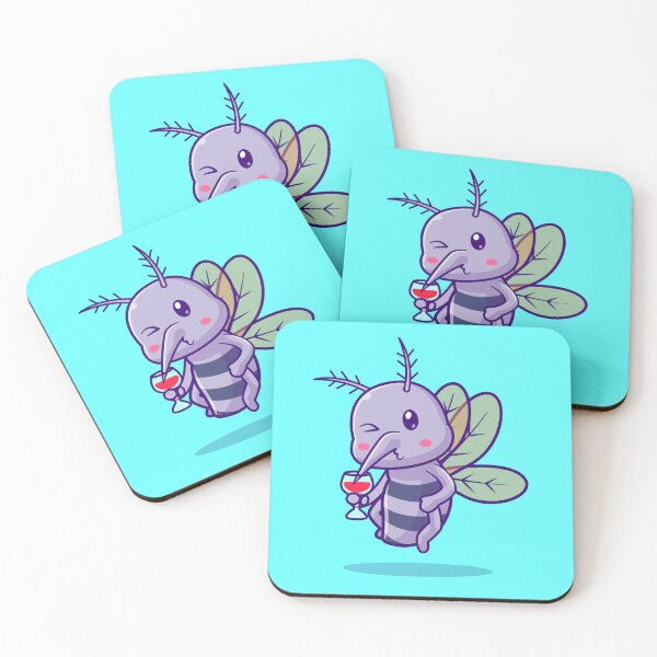 Item preview, Adorable Mosquito Drinking Blood - Cartoon Vector Illustration designed and sold by hjian8219.