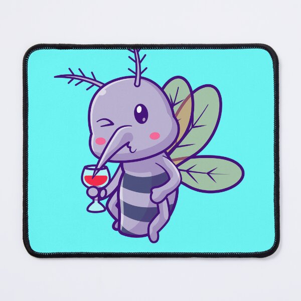 Item preview, Adorable Mosquito Drinking Blood - Cartoon Vector Illustration designed and sold by hjian8219.