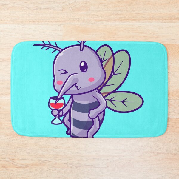 Item preview, Adorable Mosquito Drinking Blood - Cartoon Vector Illustration designed and sold by hjian8219.
