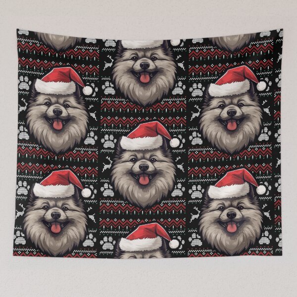 Item preview, Keeshond Ugly Sweater Christmas designed and sold by rafaeltto.