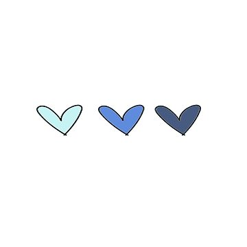 Artwork thumbnail, Blue Hearts by haleyerin