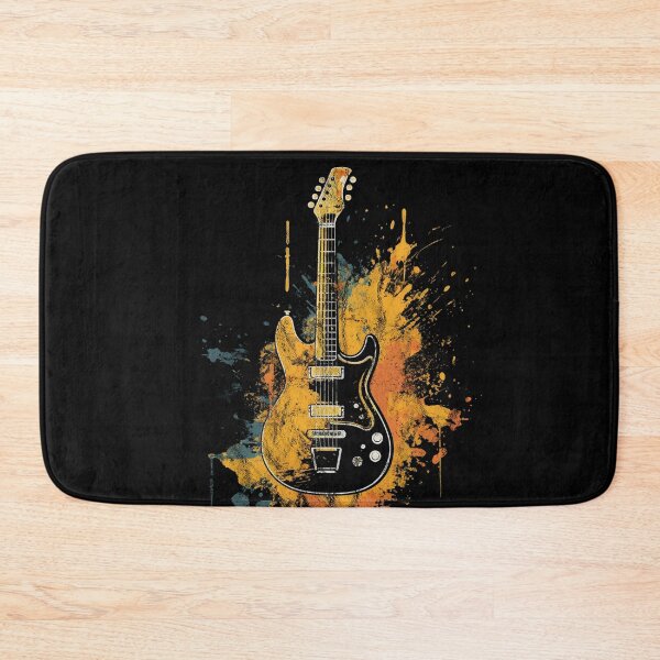 Item preview, A Yellow Electric Guitar Cool Graffiti Distressed Vintage  designed and sold by GVRDesign.