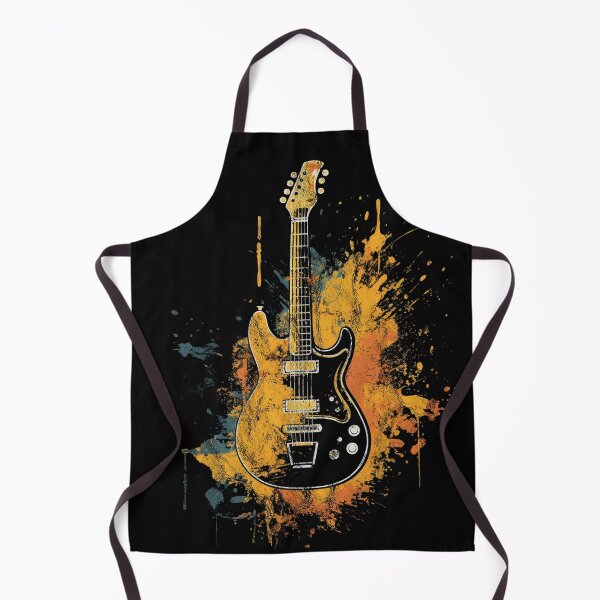 Item preview, A Yellow Electric Guitar Cool Graffiti Distressed Vintage  designed and sold by GVRDesign.