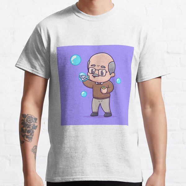 Item preview, Cherished Moments: Cute Grandfather Blowing Soap Bubbles - Cartoon Vector Illustration designed and sold by hjian8219.