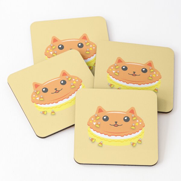 Item preview, Candy Corn (ver2) Halloween Cute Kawaii Catarons Cat French Macarons Pastry Clipart designed and sold by sehana.