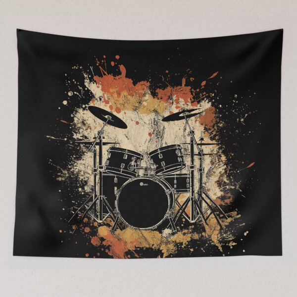 Item preview, A Drum Set Cool Street Art Distressed Vintage  designed and sold by GVRDesign.