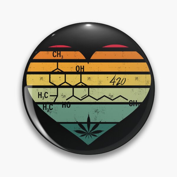 Artikelvorschau, Retro-Herz-THC-Molekül entworfen und verkauft von AAcrew.